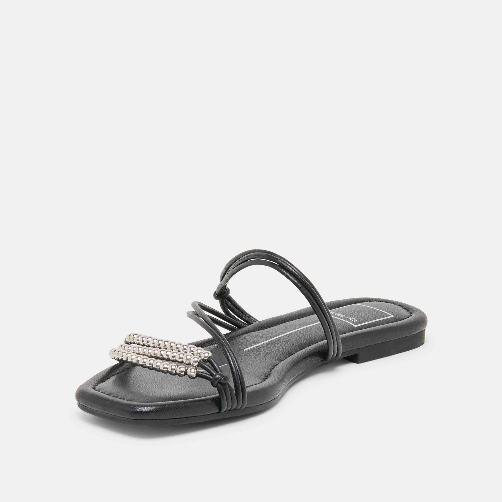 LYNDEE BEAD SANDALS BLACK STELLA