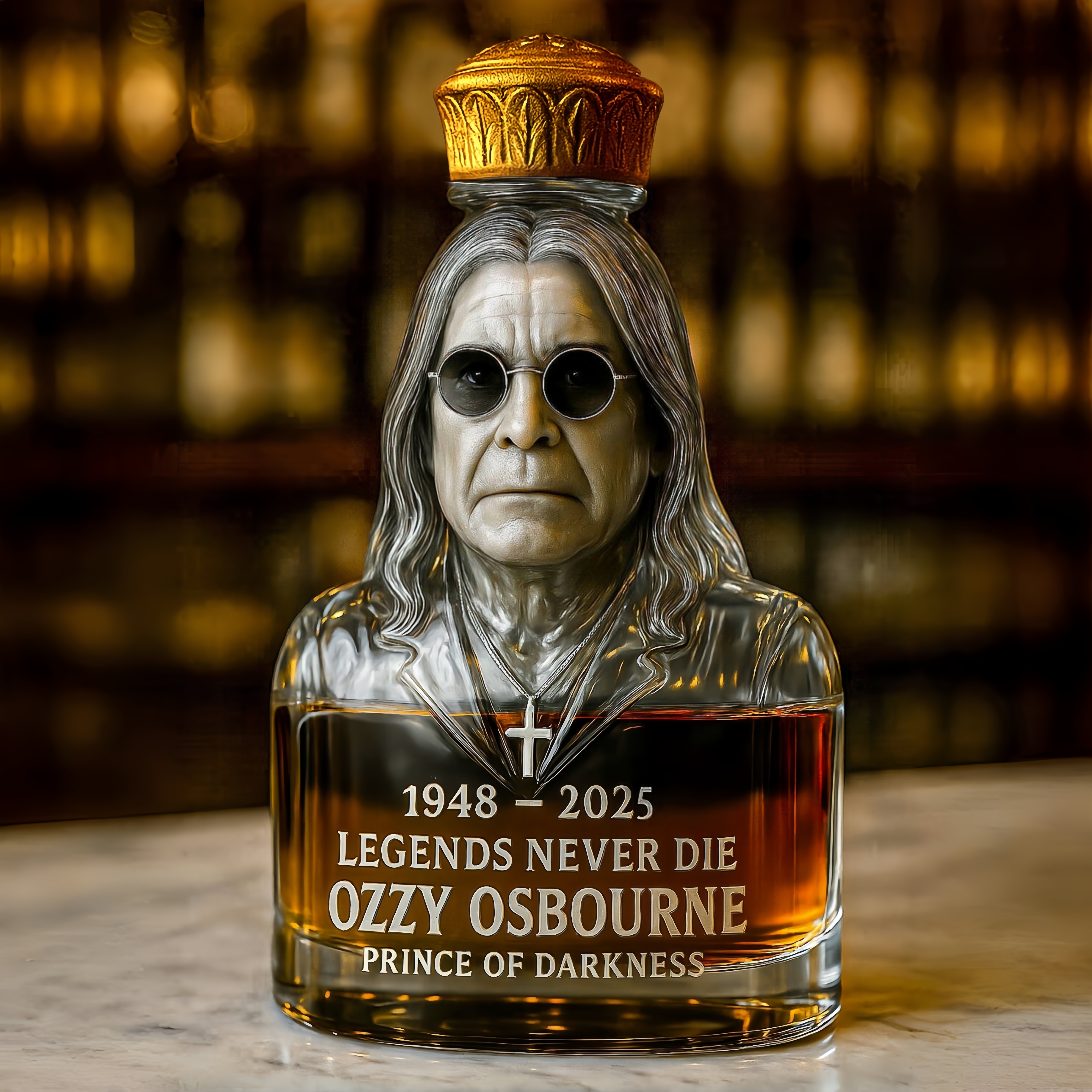Ozzy Osbourne Commemorative Whiskey Bottle