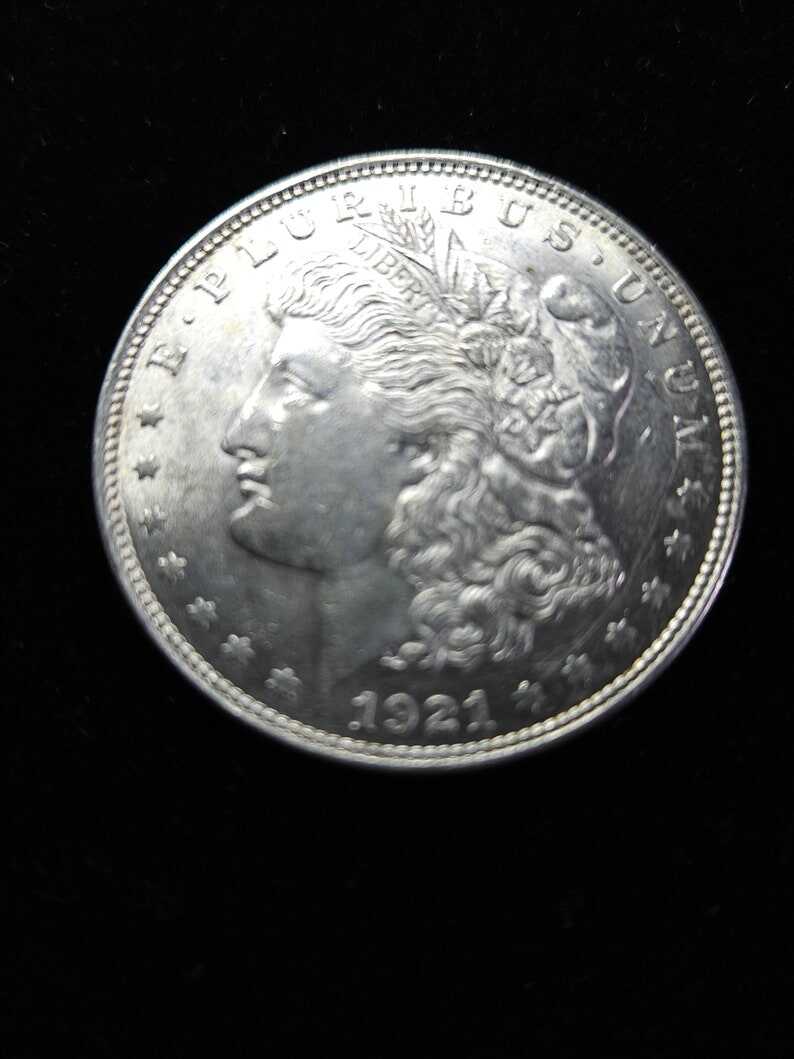 1921 Silver Morgan Dollar AU  Lot#950