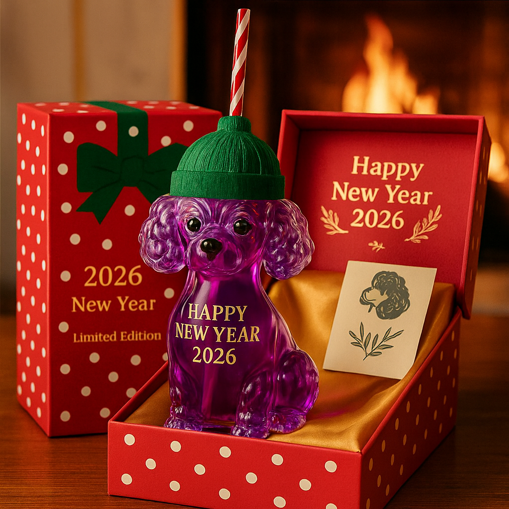 2026 New Year Puppy Glass Tumbler Set