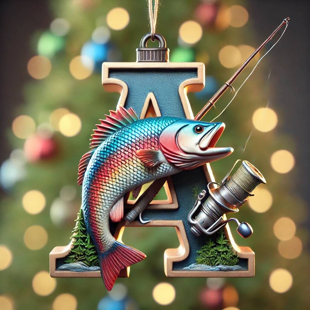 🎣Fishing Letter Ornaments