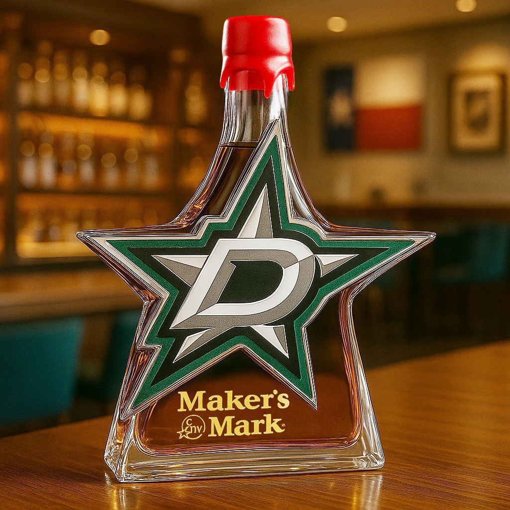 Dallas Stars Whiskey Bottle