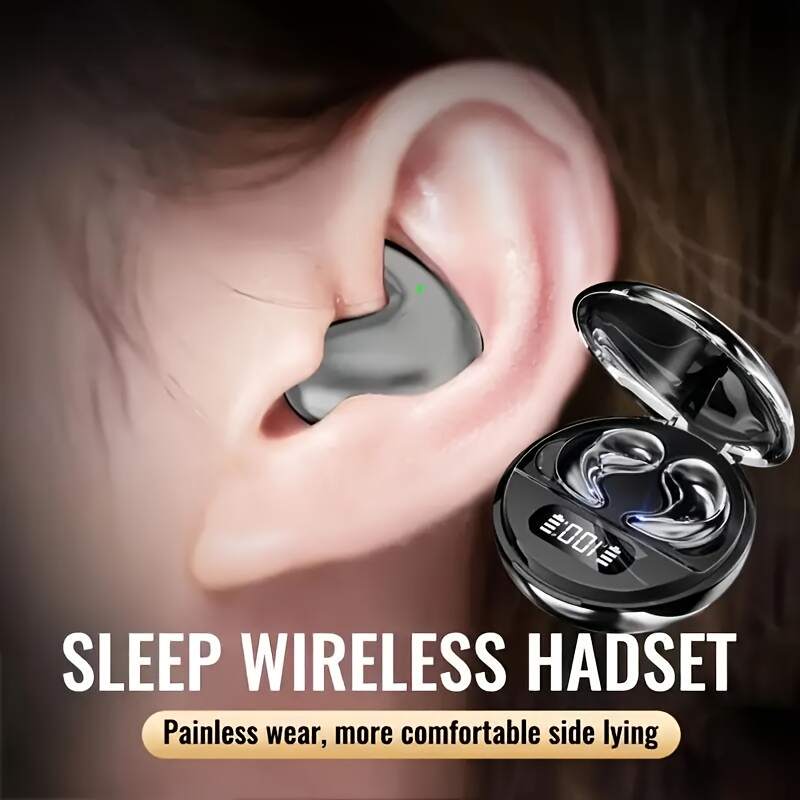 New Favorite Of Sleep! 2025 New Invisible Sleep Wireless Earphones, Mini Hidden Earplugs, Wireless 5 3 Touch Controls, Professional Sleep Noise Reduction, Invisible Fit Without Falling Off, Core Popular Sleep Headphones, Start A Comfortable Sleep Journey!