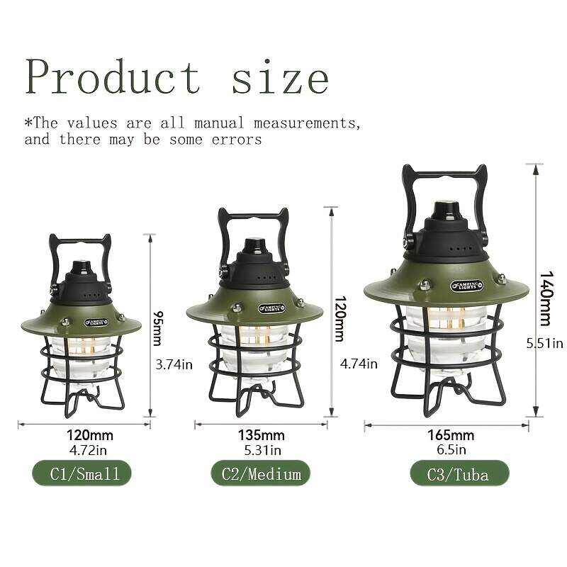 Camping Lantern, 5000mAh Dimmable LED Retro Lantern