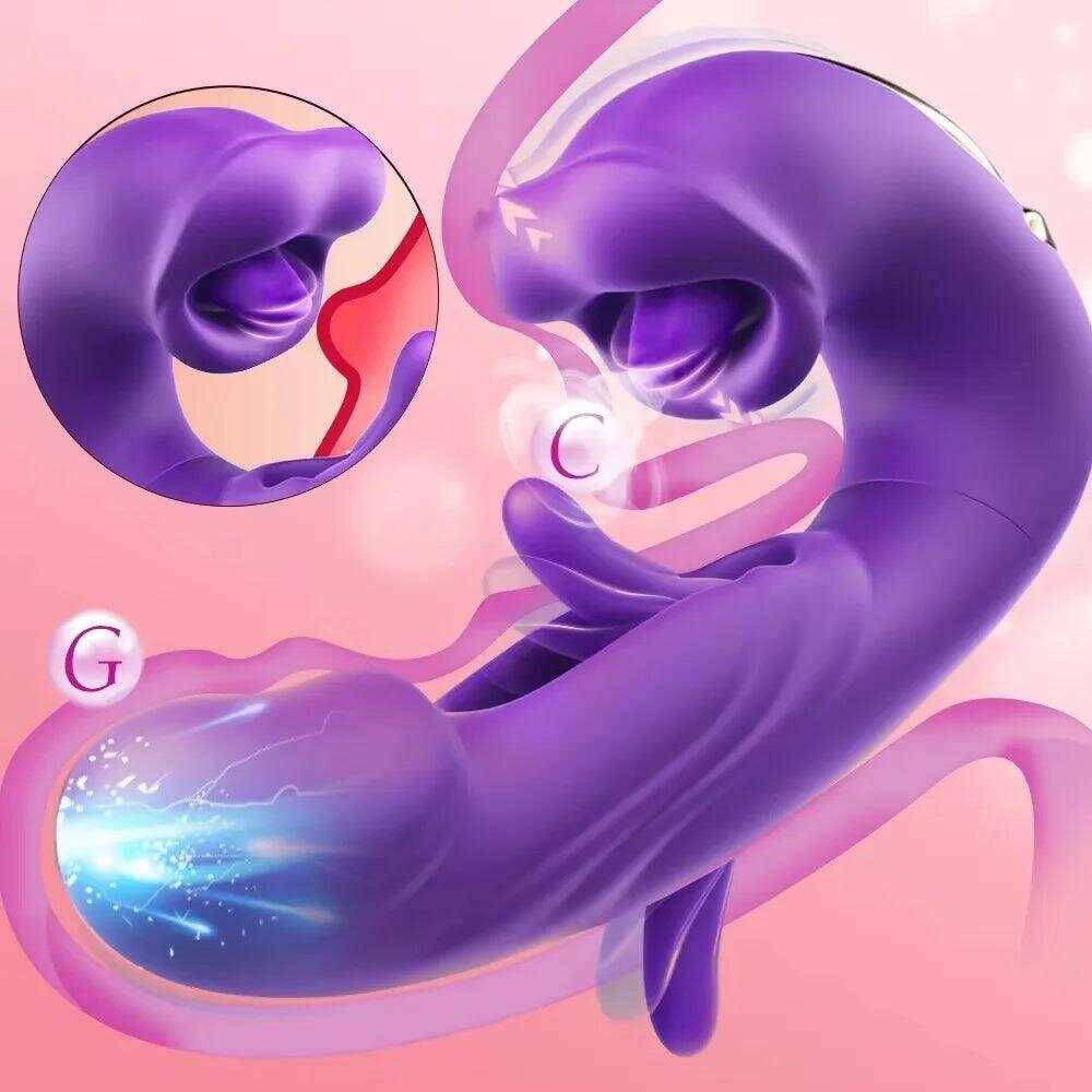 Tongue-Licking & Flapping Vibrator – G-Spot, Clitoral & Anal Stimulator for Women
