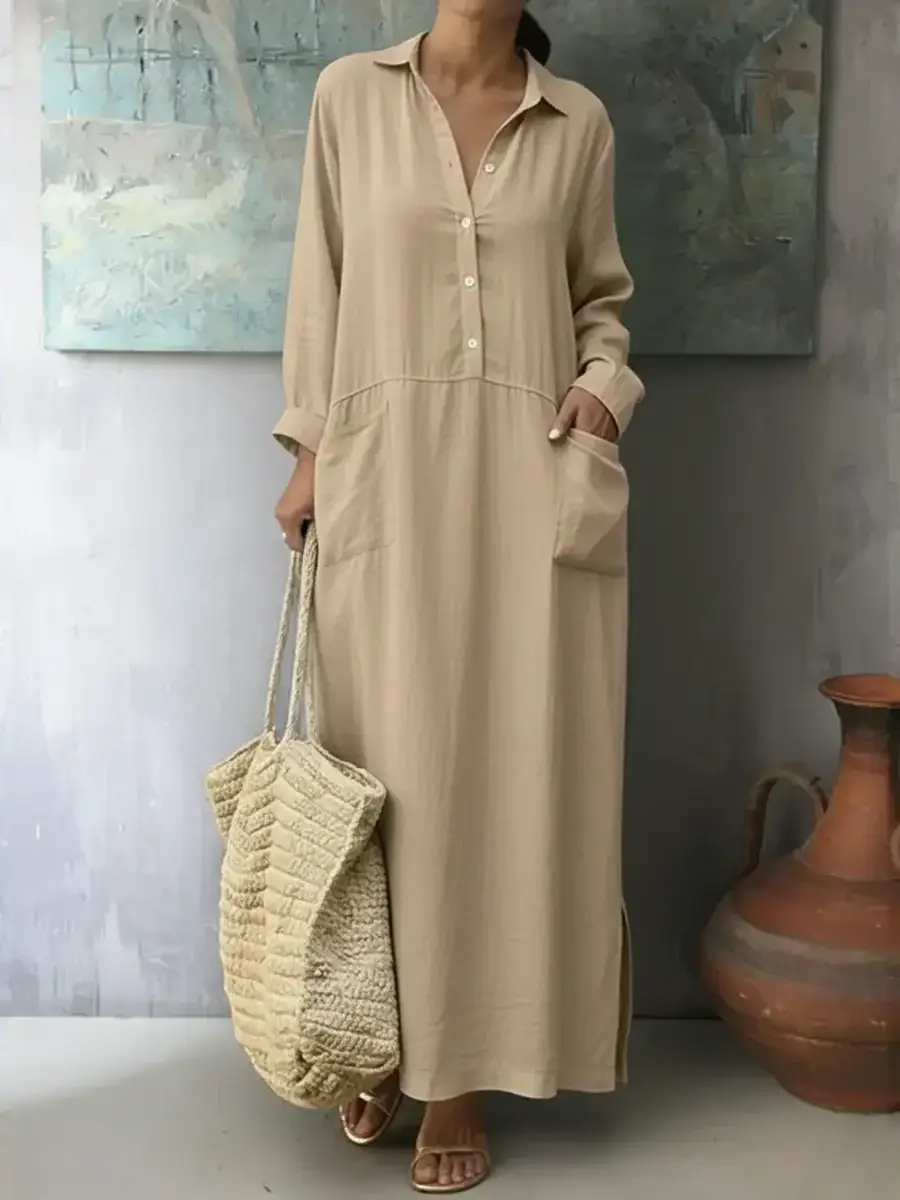 🔥Summer Arrivals🌟Women's Loose-fitting Casual Linen And Cotton Dress