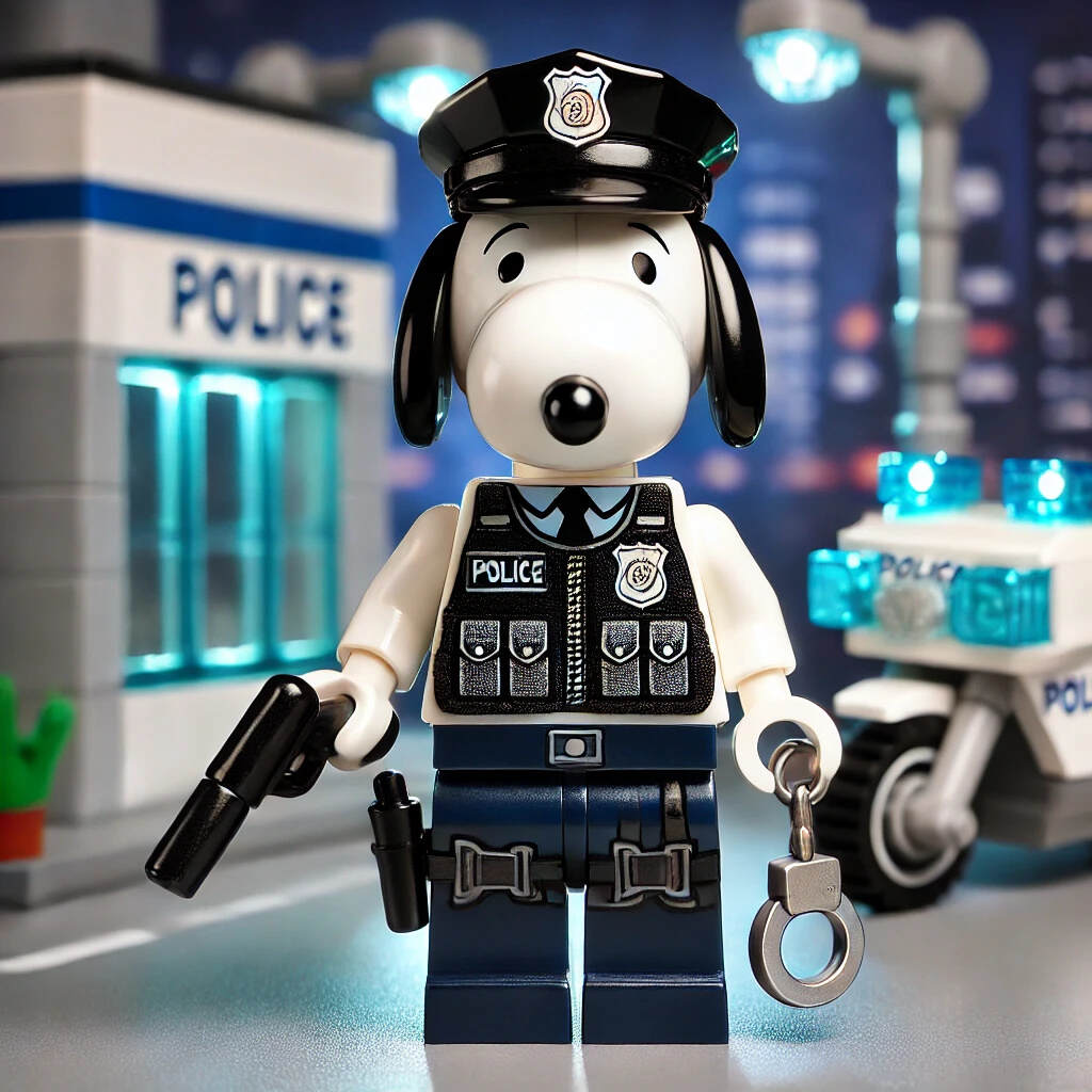 Snoopy Police LEGO Minifigs