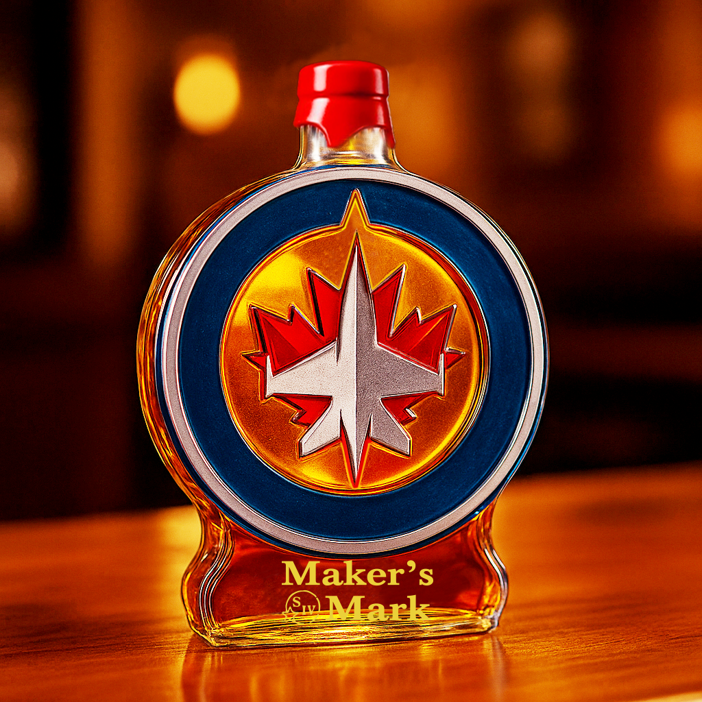 Winnipeg Jets Whiskey Bottle