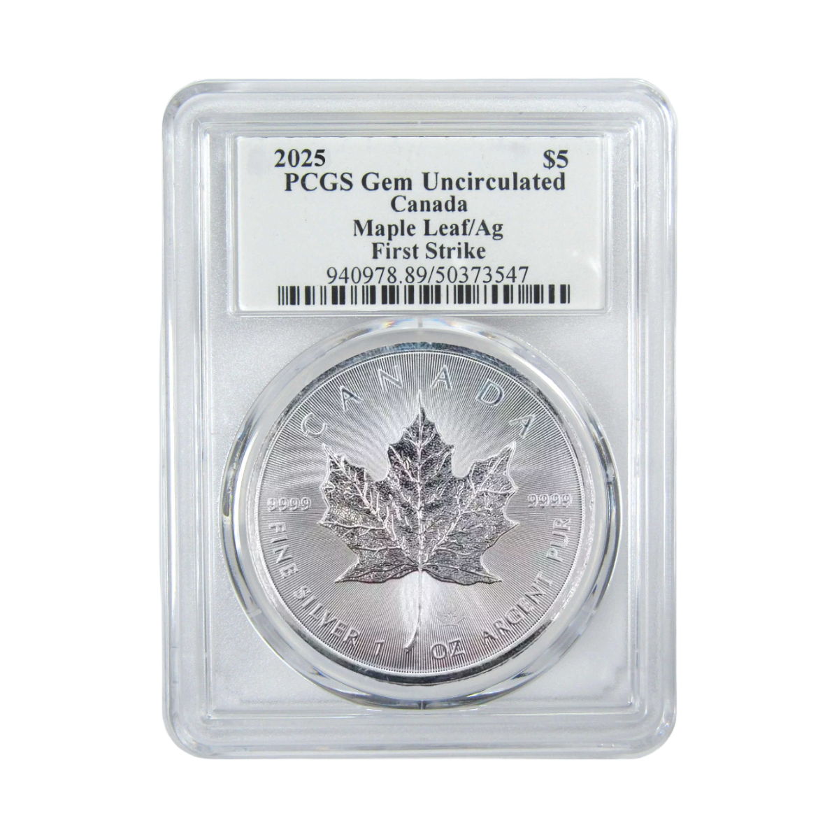 1 Oz 2025 Canadian Silver Maple Leaf Coin BU– 9Silver • Limited Release • Limited-Time Factory Price