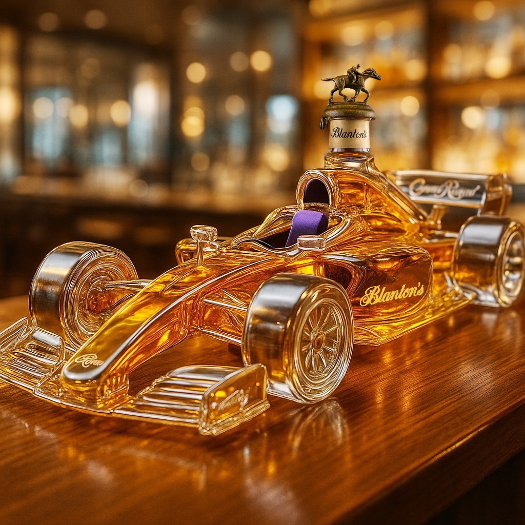 F1 Race Car-Shaped Whiskey Bottle