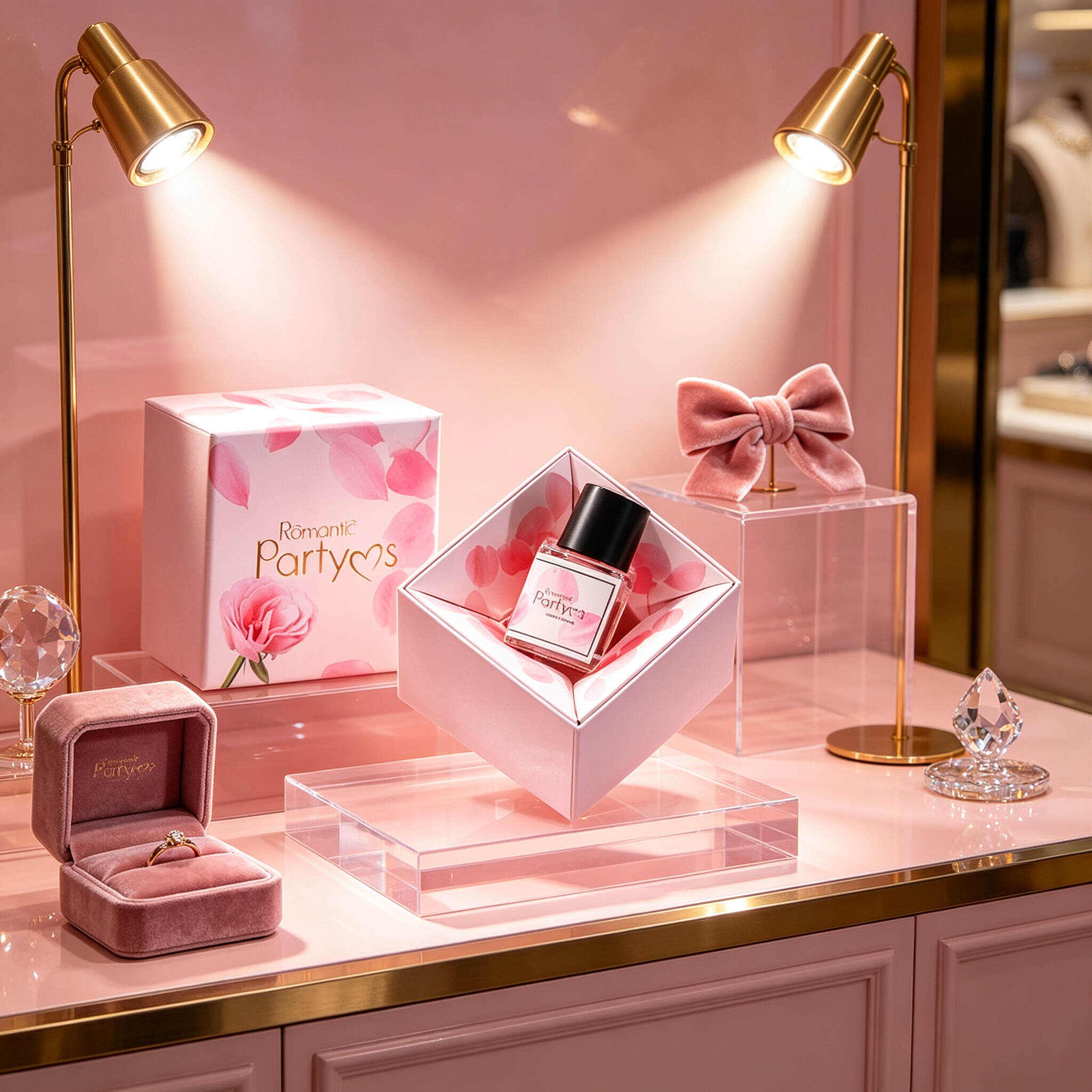 Romantic Party Flower Inner Perfume For Women 7 Scents Mini Square Fragrance