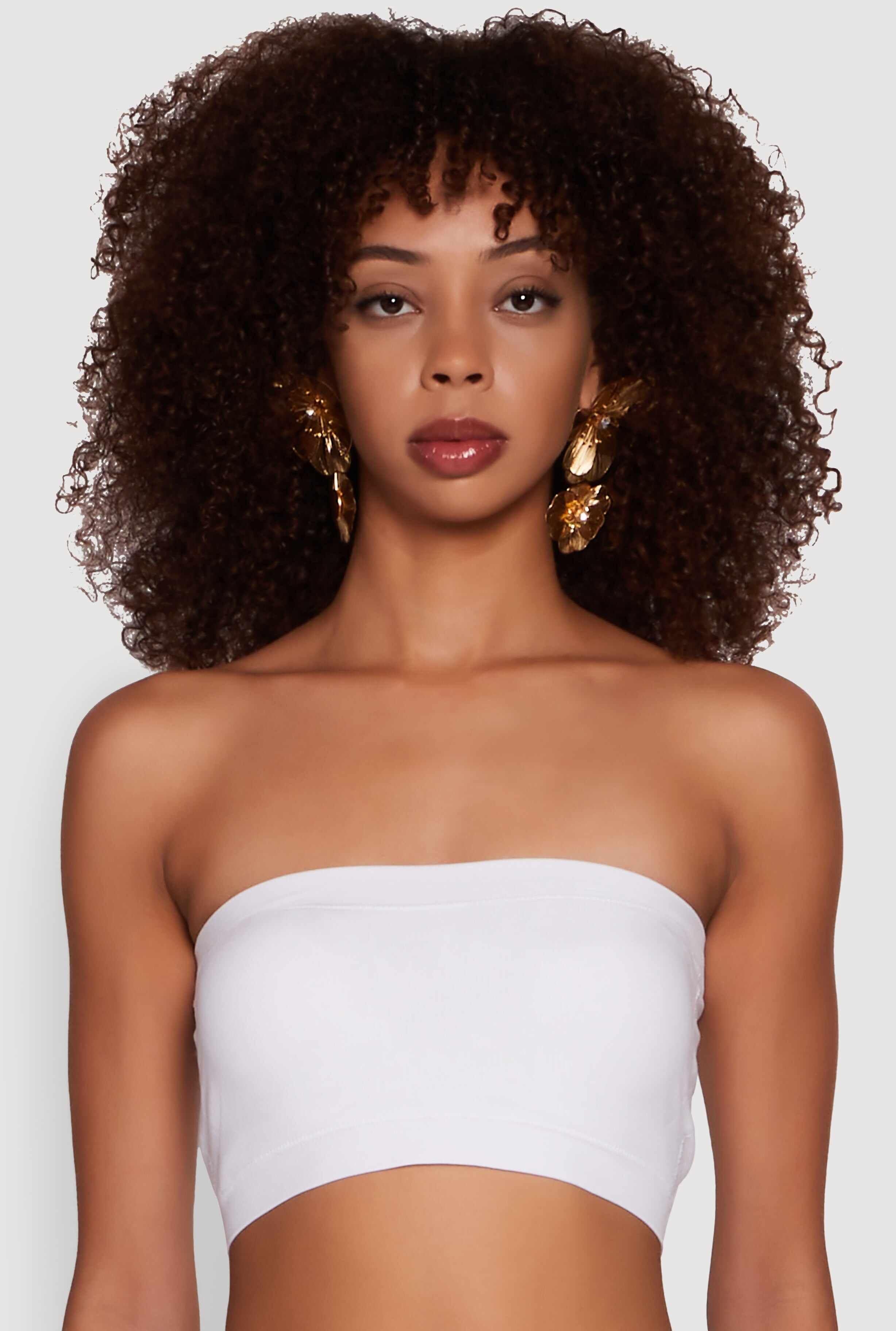 Trendy Seamless Ruched Front Bandeau