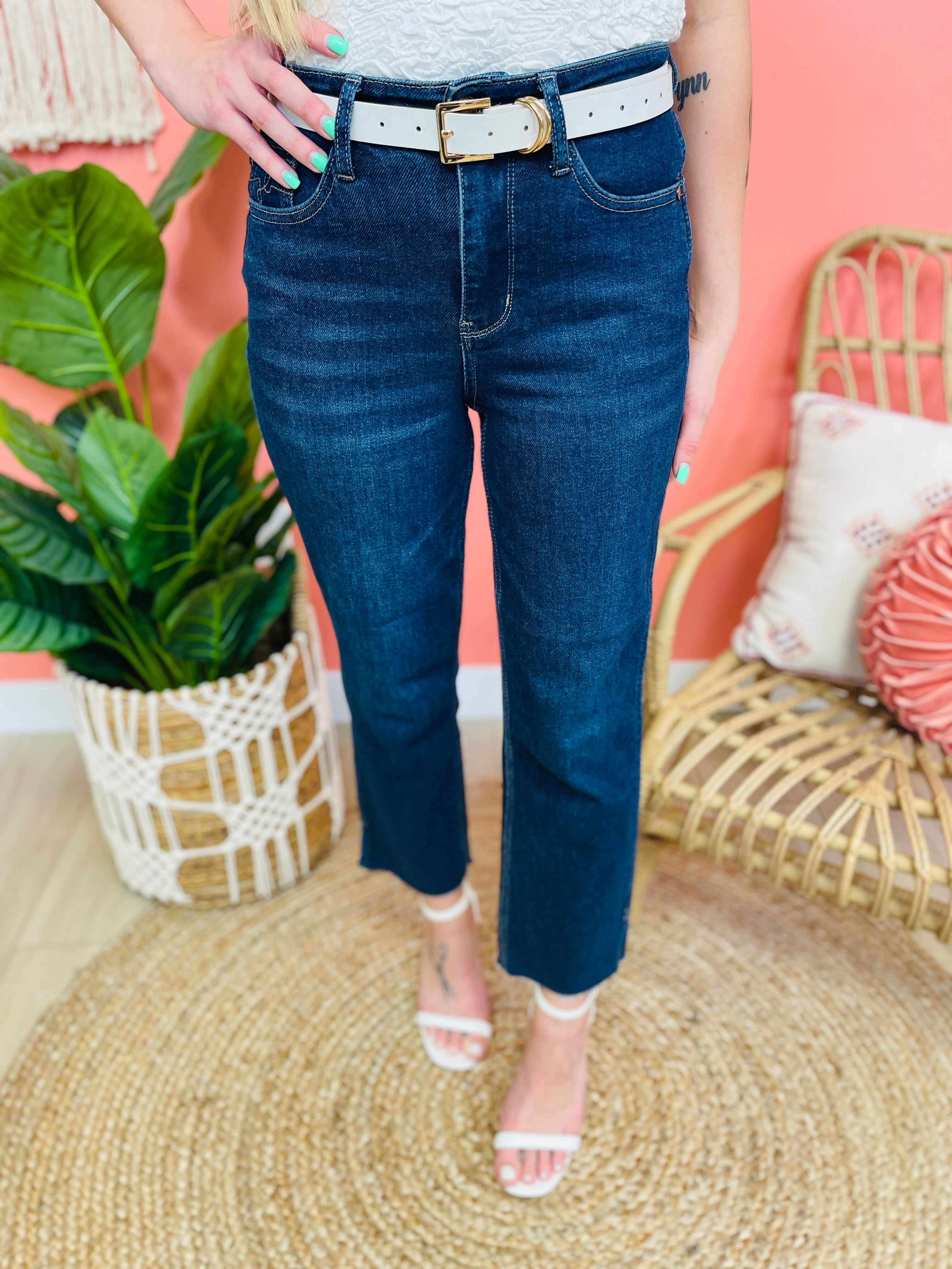 PLUS/REG You Can't Slit With Us Wide Leg Cropped Jeans