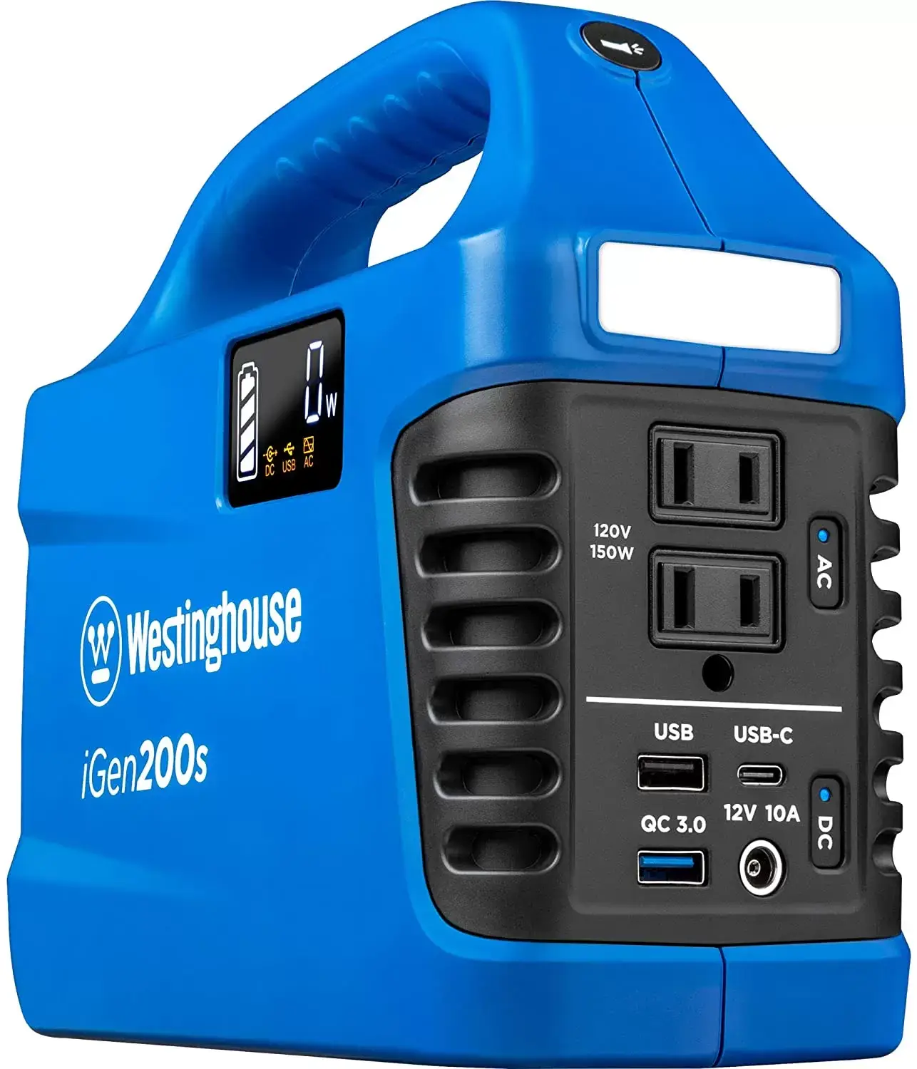 Westinghouse 155Wh 150 Peak Watt Portable Power Station and Solar Generator, Pure Sine Wave AC Outlet, Backup Lithium Battery for Camping, Home, Travel, Indoor/Outdoor Use (Solar Panel Not Included)
