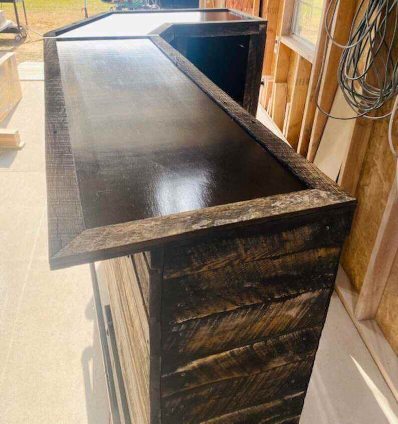 L Diagonal Shaped Home Bar-Indoor or Outdoor Use-Wood Bar-Home Bar-Mancave Bar-Custom Bar-Indoor Bar-Outdoor Bar-