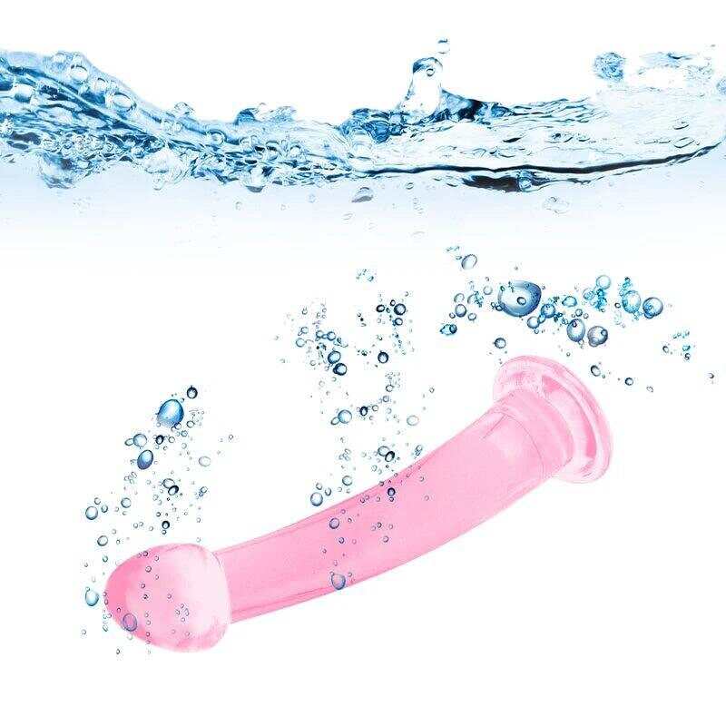 Soft Jelly Dildo with Suction Cup – Crystal Masturbator for Women and Men