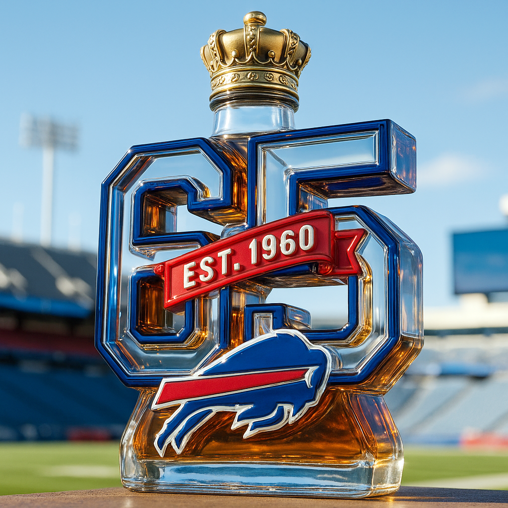 Buffalo Bills 65th Anniversary Limited Edition Whiskey Bottle