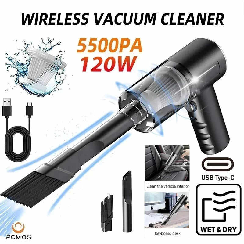 Car Vacuum Cleaner 6000Pa - Wireless Handheld Cordless Duster