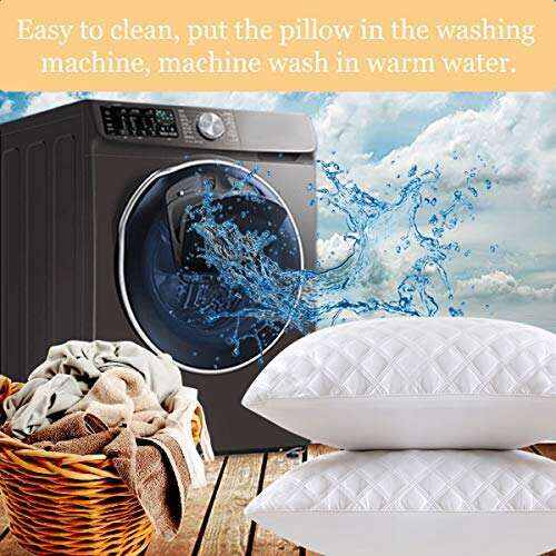 Set-2 Premium Soft Down Alternative Pillow for Side and Back Sleeper Hypoallergenic