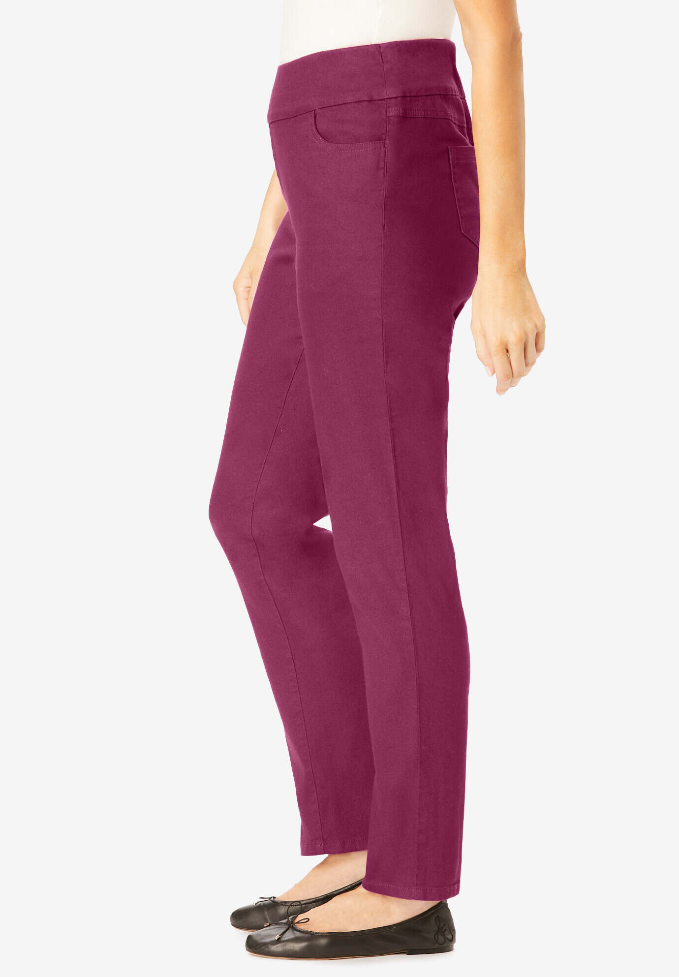 Flex-Fit Pull-On Straight-Leg Jean