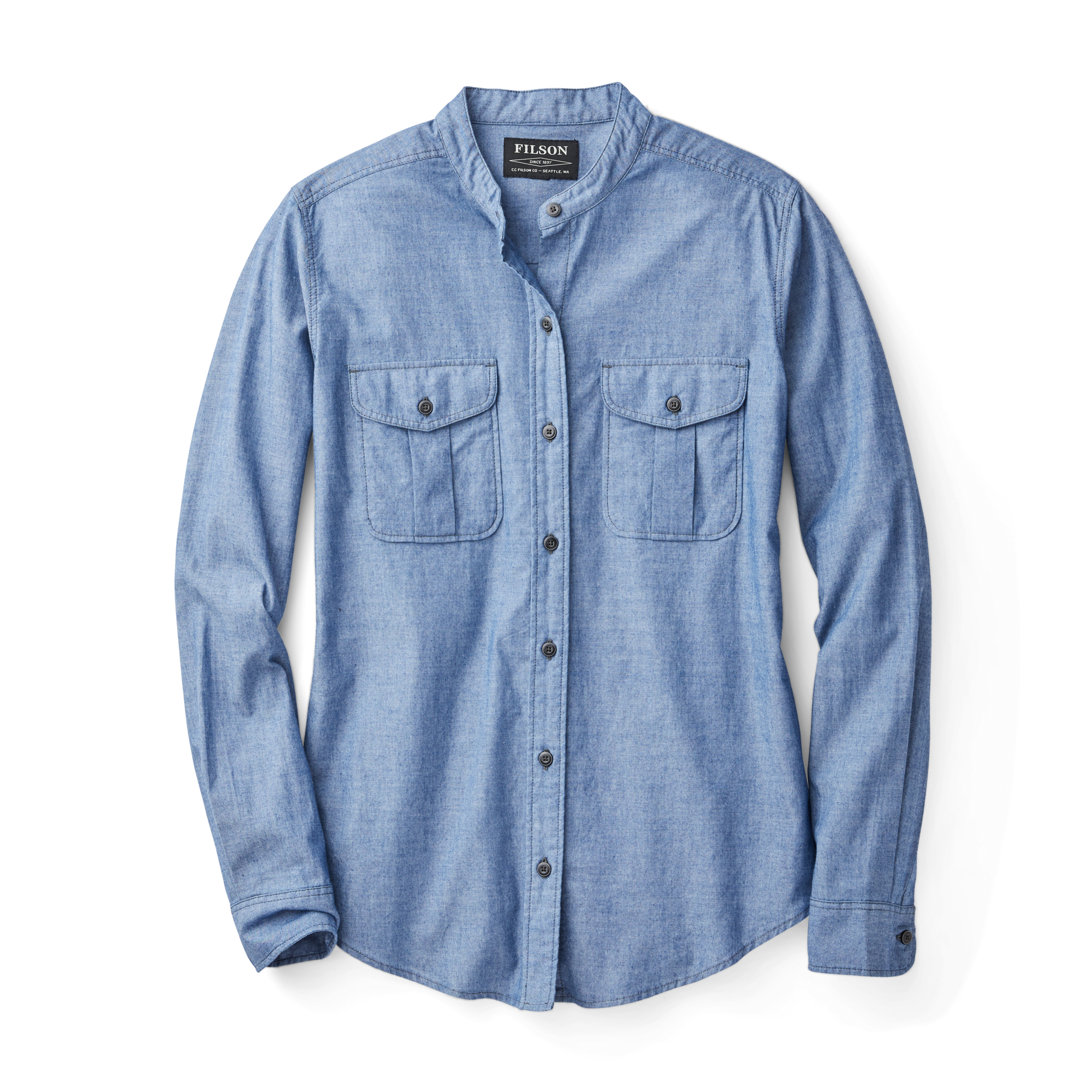 Women's Kadin Island Shirt - Indigo Chambray