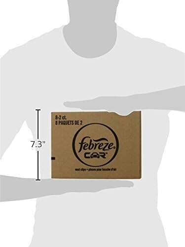 Febreze Car Air Fresheners, New Car Scent, Odor Eliminator for Strong Odors Car Vent Clips (2 Count)