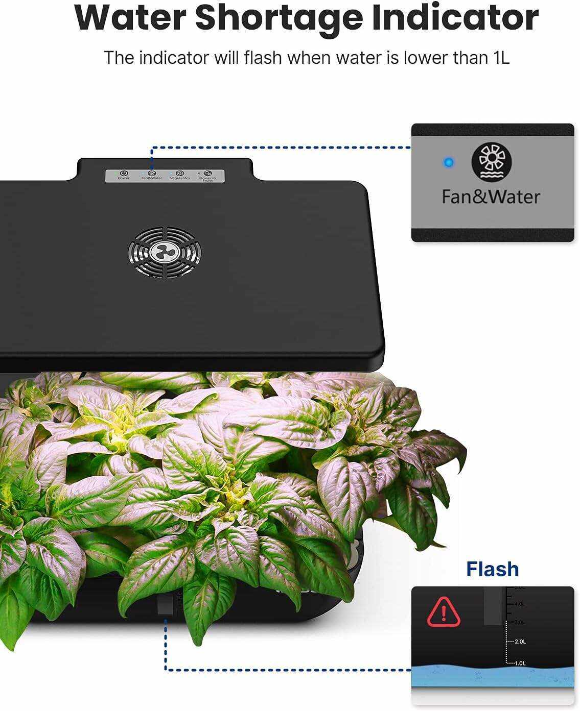 Hydroponics Growing System 12Pods, Indoor Garden with LED Grow Light