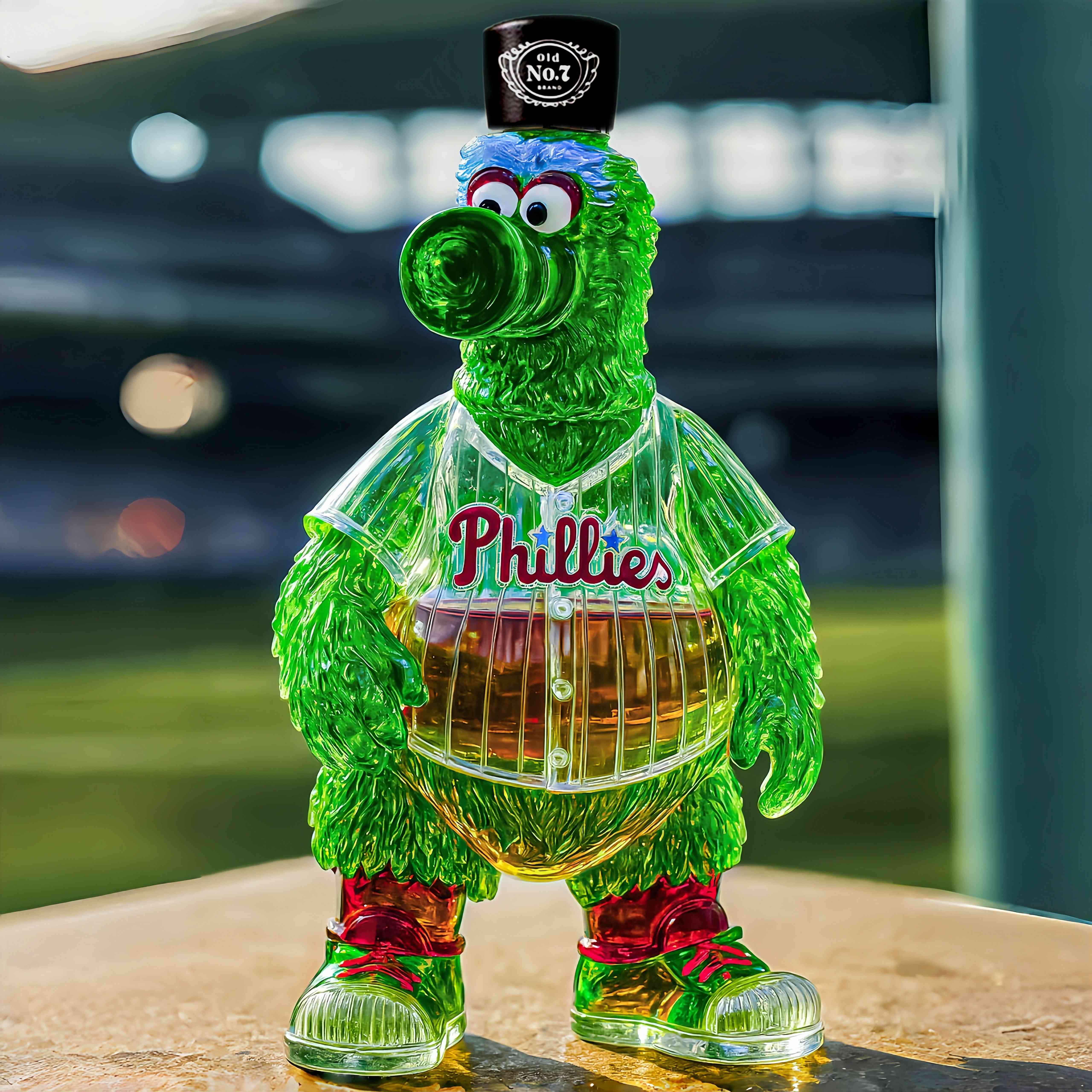 Phillie Phanatic Whiskey Bottle