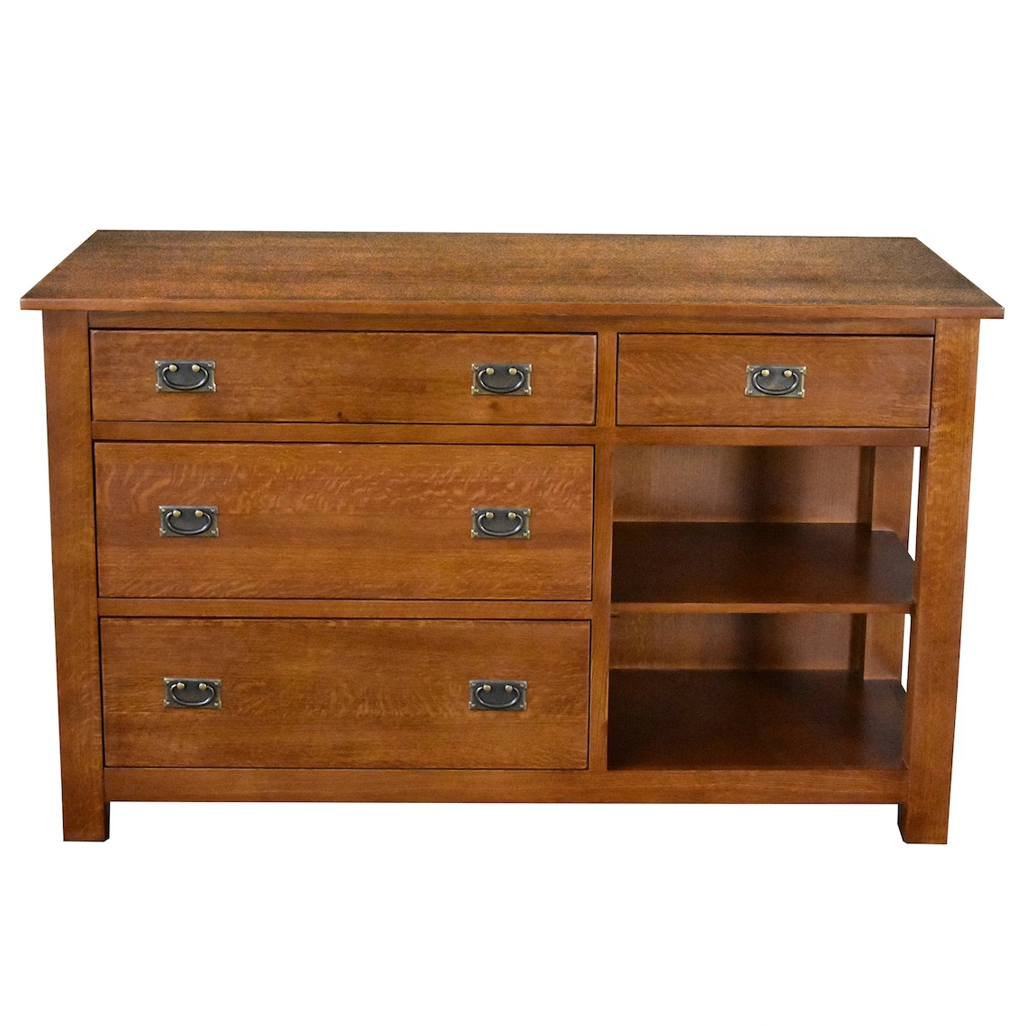 Mission 4 Drawer Oak Kitchen Island 60'' - Michael's Cherry