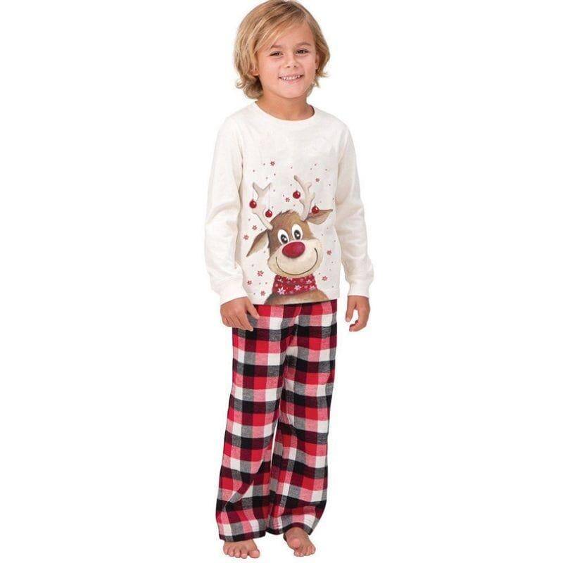 Holiday Family Matching Reindeer Pajamas Sets