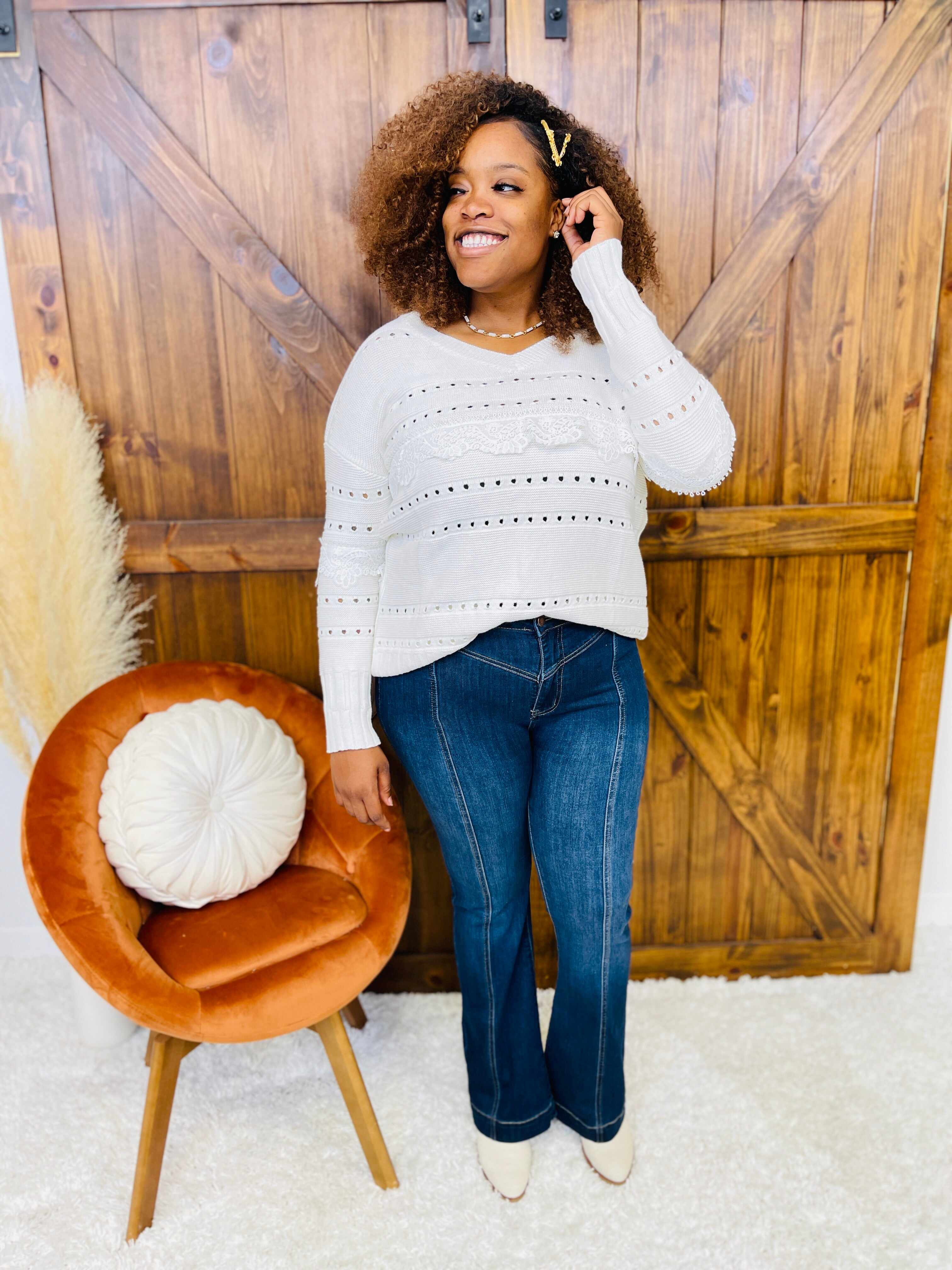Plus/Reg The Fabulous Front Yoke Flare Jeans