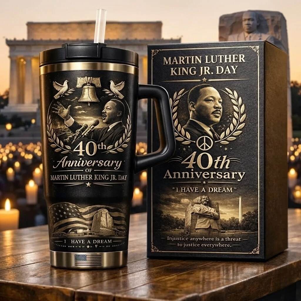 MLK DAY 40th Anniversary Tumbler Set