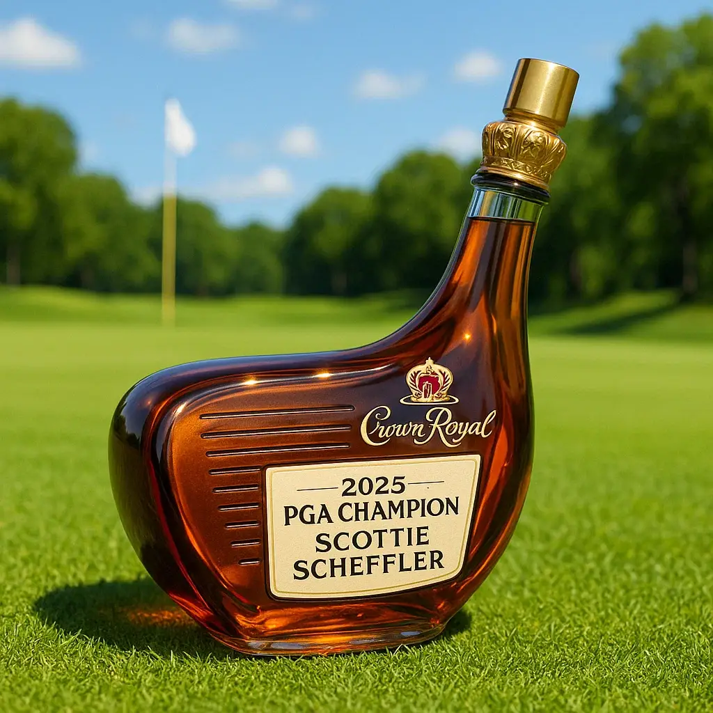 2025 PGA Championship Scottie Schaeffler Whiskey Bottle