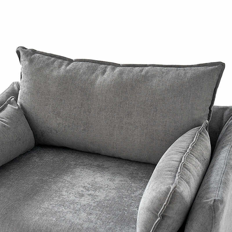 Miles Slipcovered Armchair with Large Ottoman