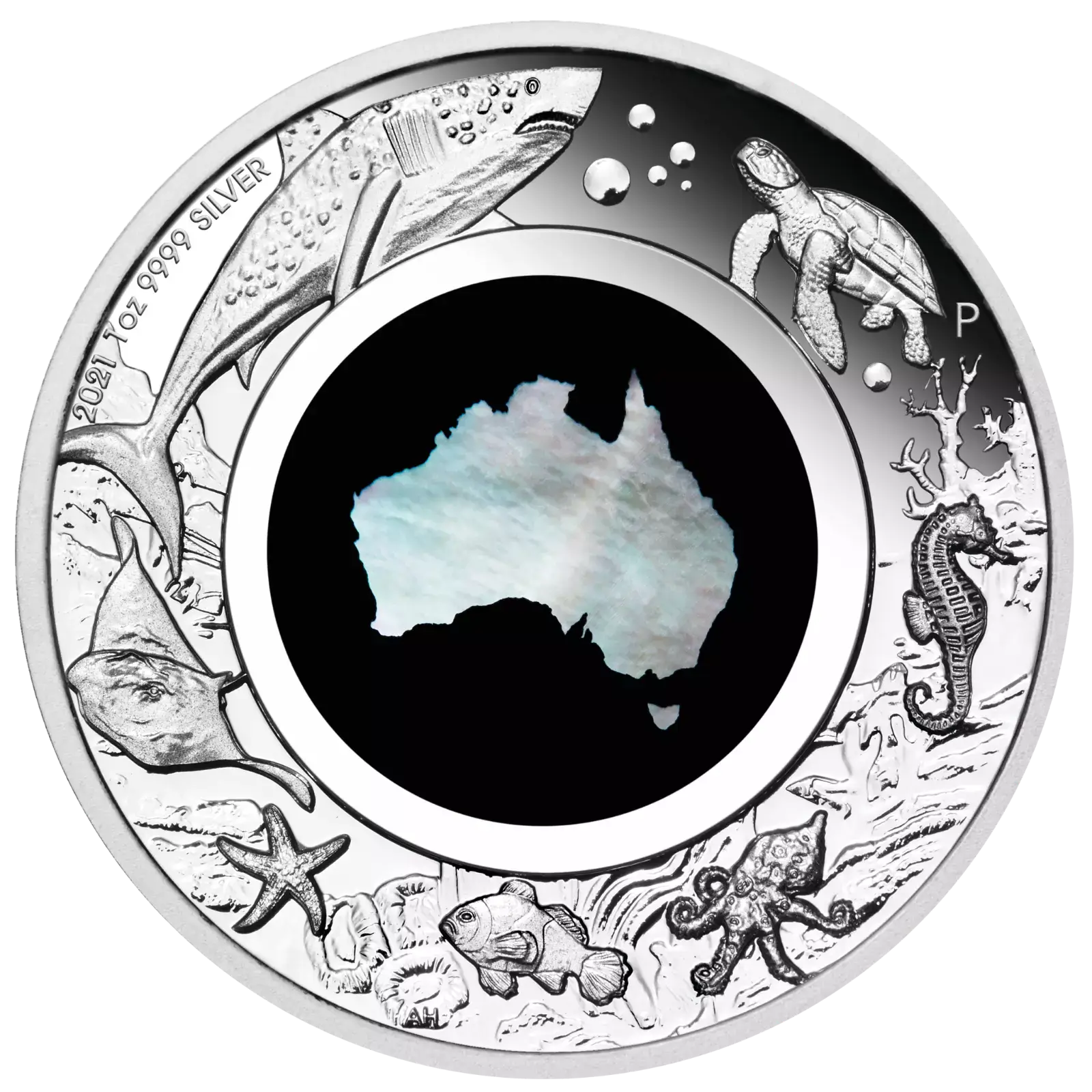 Australian 2021 1oz Silver Proof $1 MOTHER OF PEARL Coin Great Southern Land