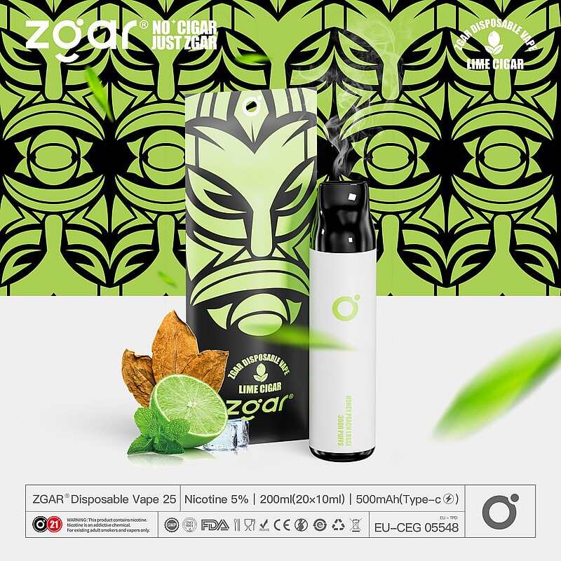 ZGAR ZG25 3000 Puffs  5% Nicotine Rechargeable Disposable Pod