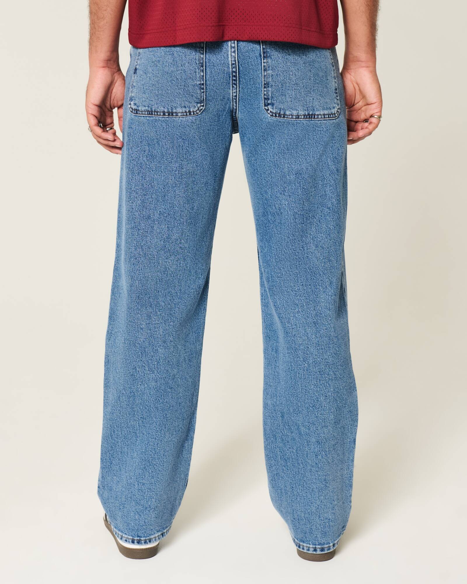 Railroad Stripe Baggy Painter Jeans