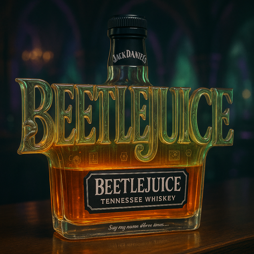 Beetlejuice Whiskey Bottle