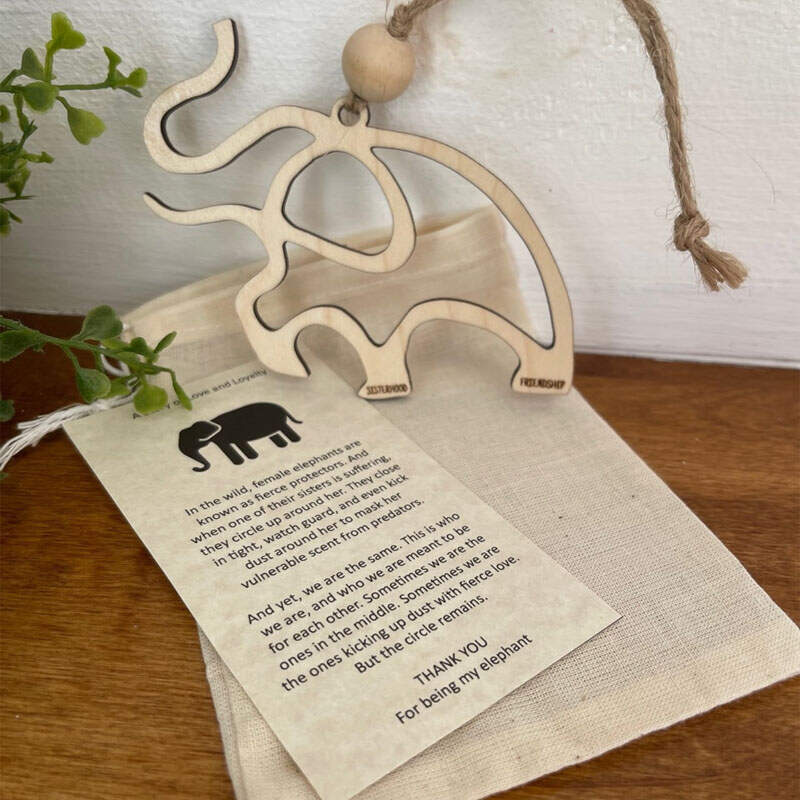 A story of love and loyalty Elephant ornament gift