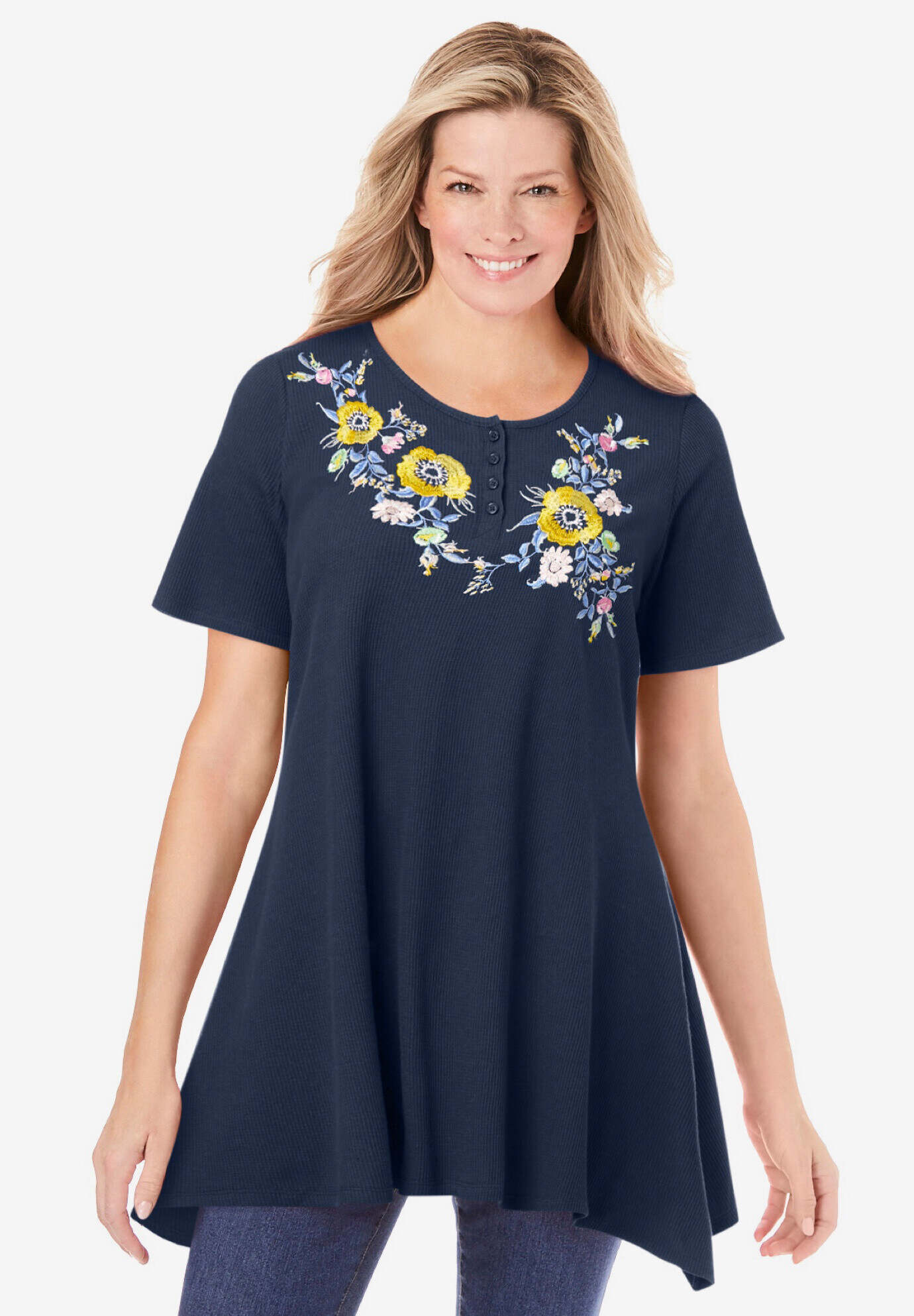 Embroidered Thermal Tunic