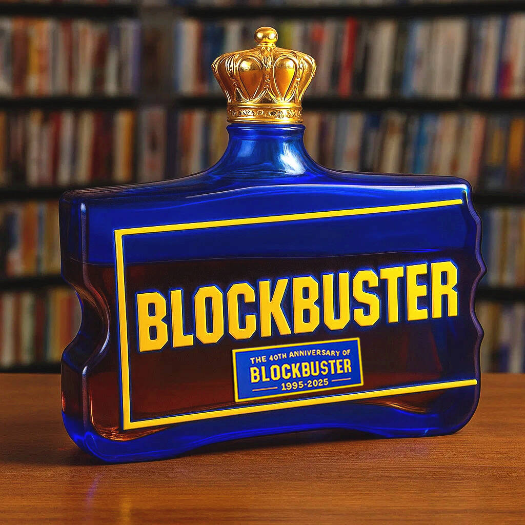Blockbuster 40th Anniversary Collector's Edition Whiskey Bottle