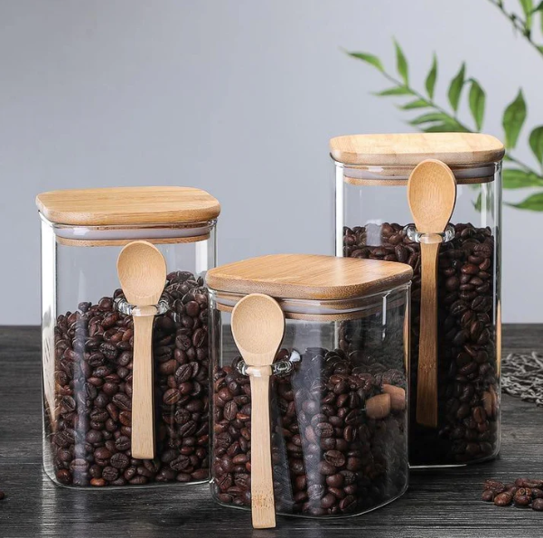 Bamboo & Glass Storage Containers