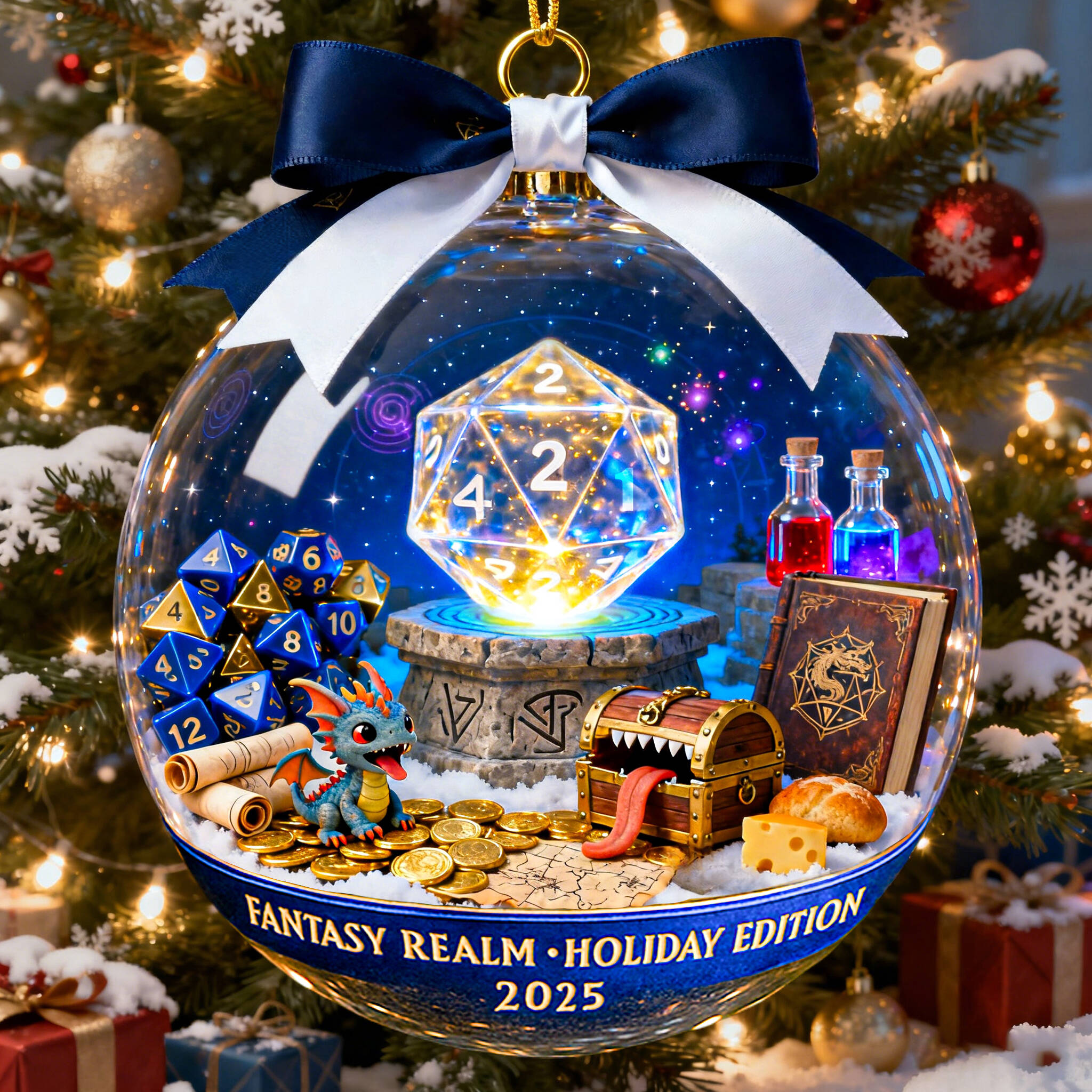 D20 Dragon’s Hoard Holiday Ornament