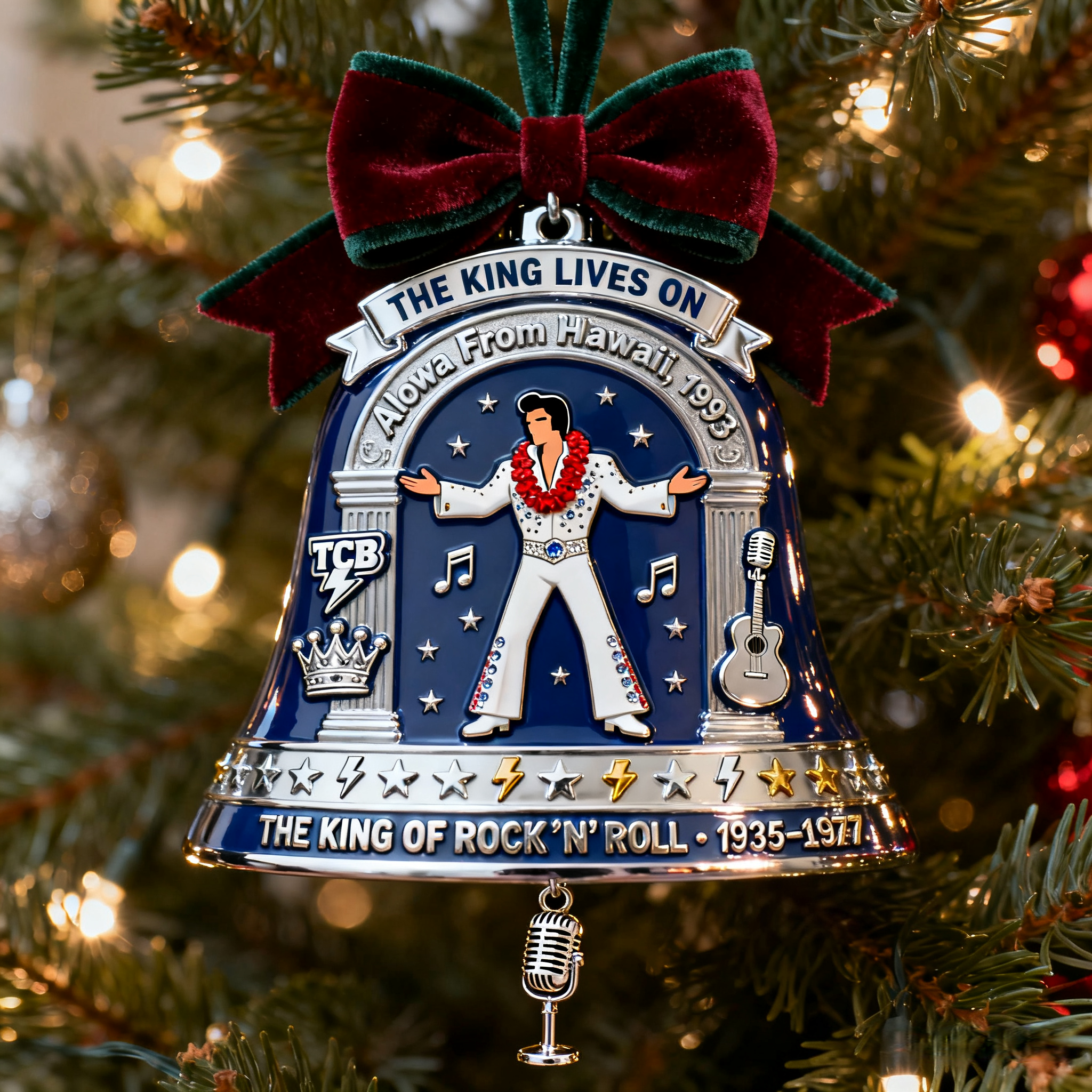 The King Of Rock Xmas Bell Ornament
