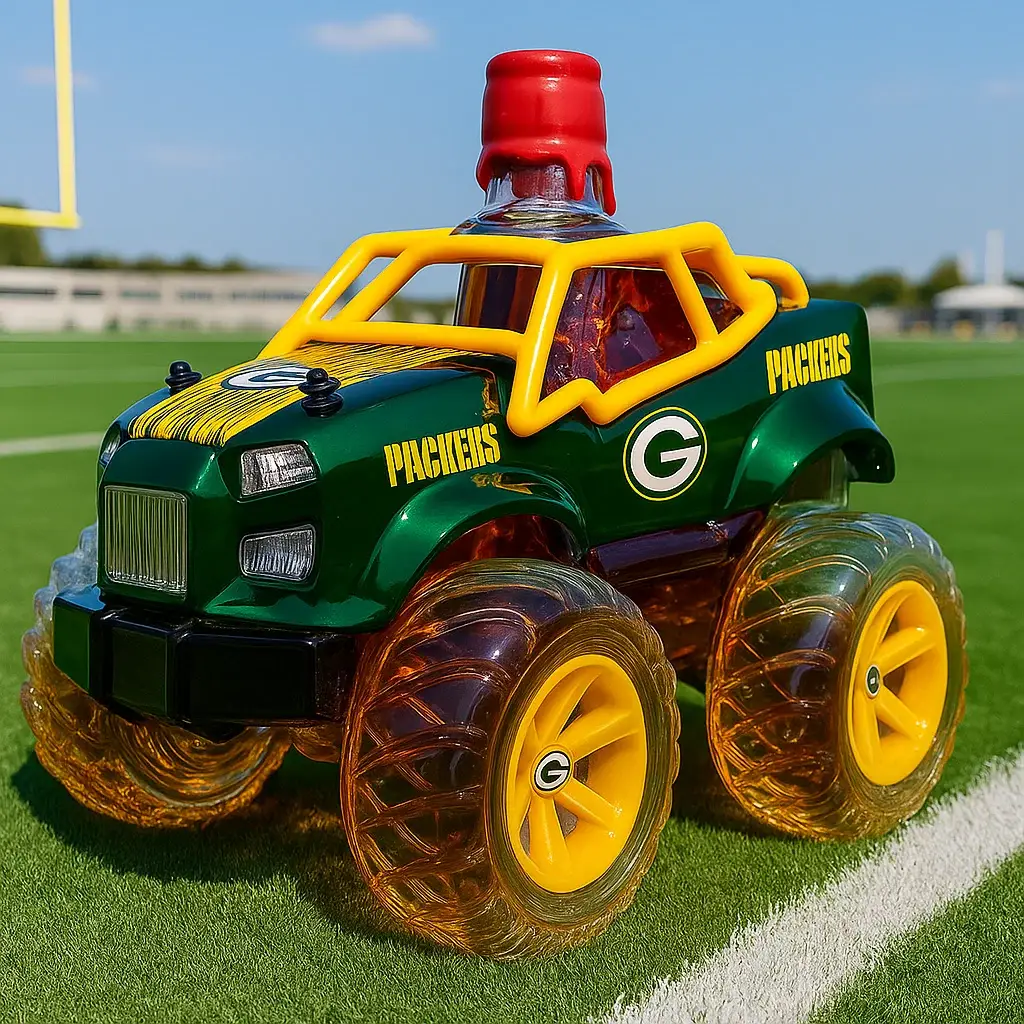 Green Bay Packers Monster Truck Whisky Bottle