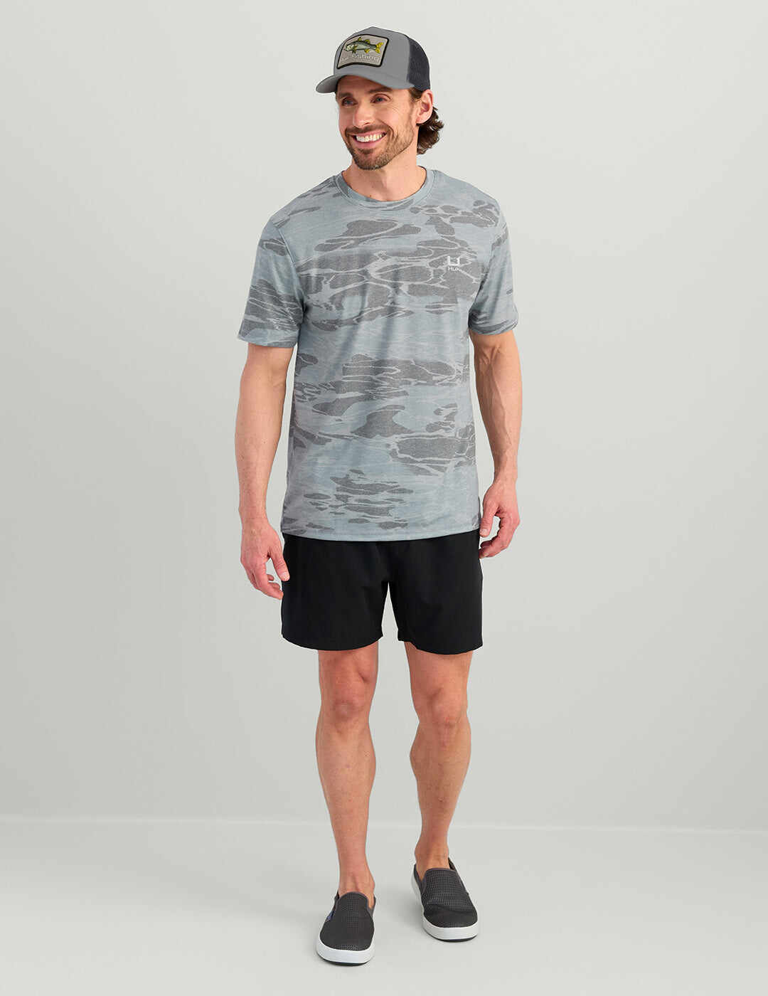Leeward Short Sleeve Camo Crew