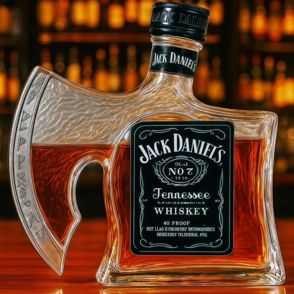 Viking Battle Axe Whiskey Bottle