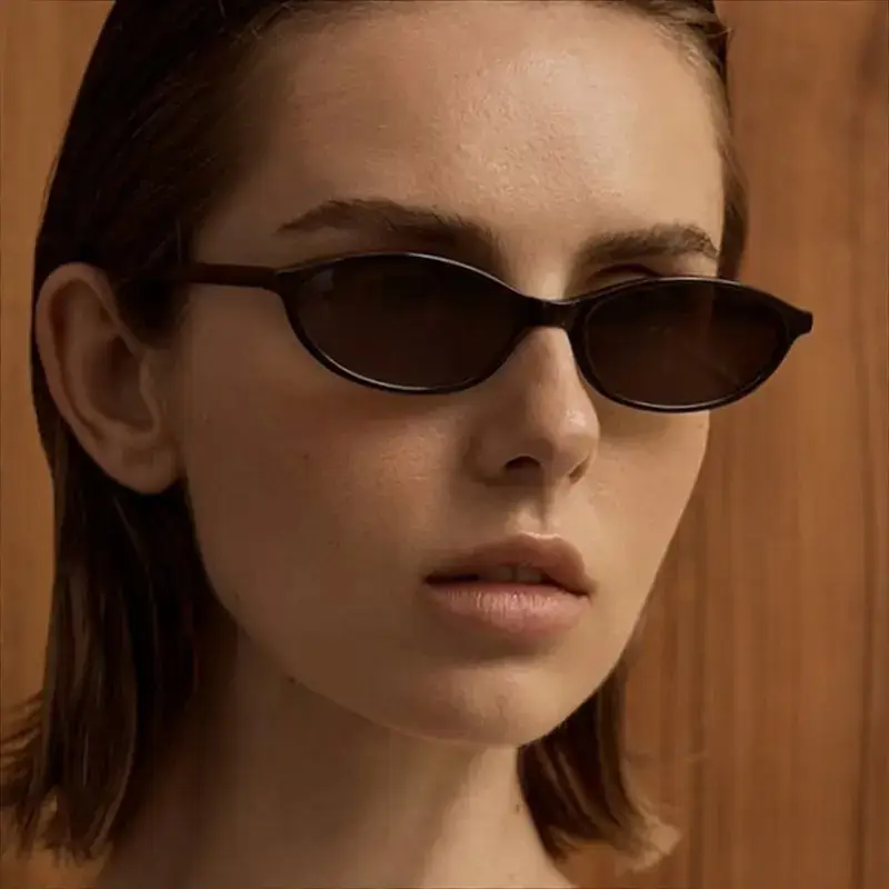 3 PCS Retro Oval Sunglasses for Women Chic Cat Eye 90s Sunnies Lightweight Narrow Shades Trendy UV Protection Sunglasses Vintage Rich Girl Sunglasses Women Sunglasseswomen summerwins