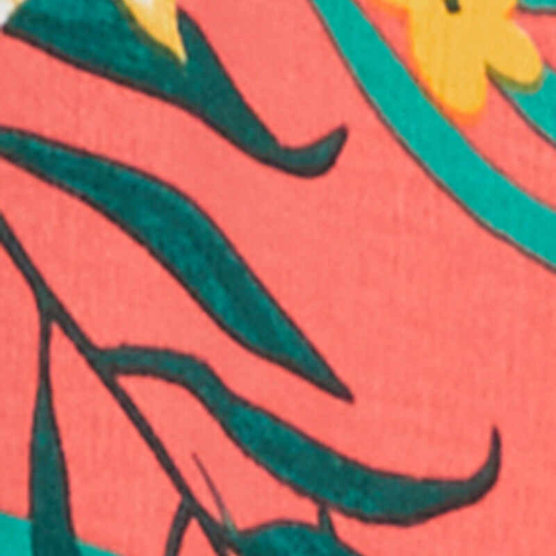 Tropical Floral Plunge Neck Sundress