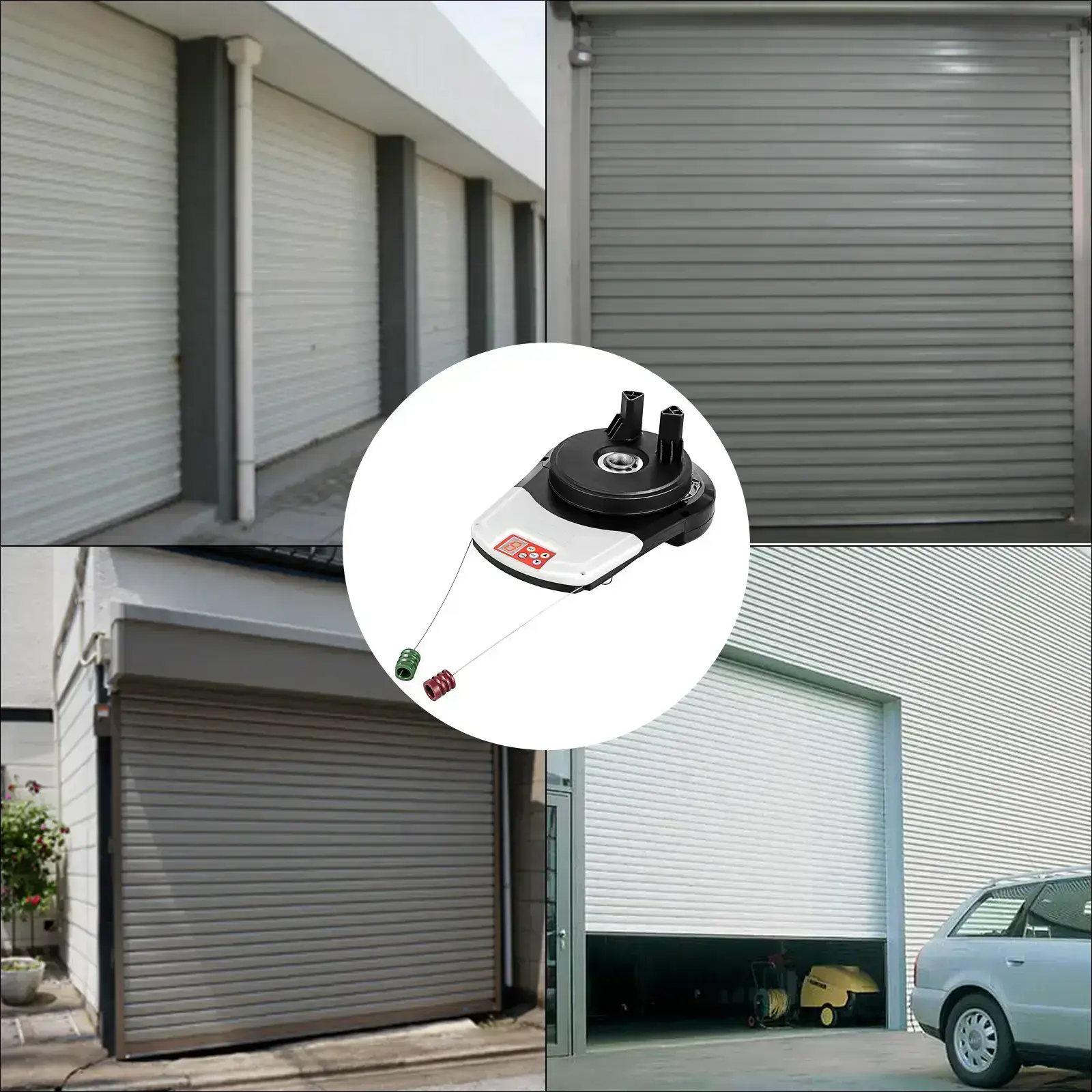 Garage Roller Door Opener,  800 N Lift Force 164 ft Remote Control, 110V Electric Roller Gate Opener, Auto Garage Roller Gate Opener Kit with 2 Remote, Apply for Garage Store